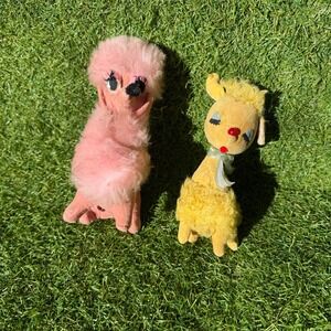 Vtg 60s Dakin Dream Pet Lucy Lamb San Francisco And Pink Poodle